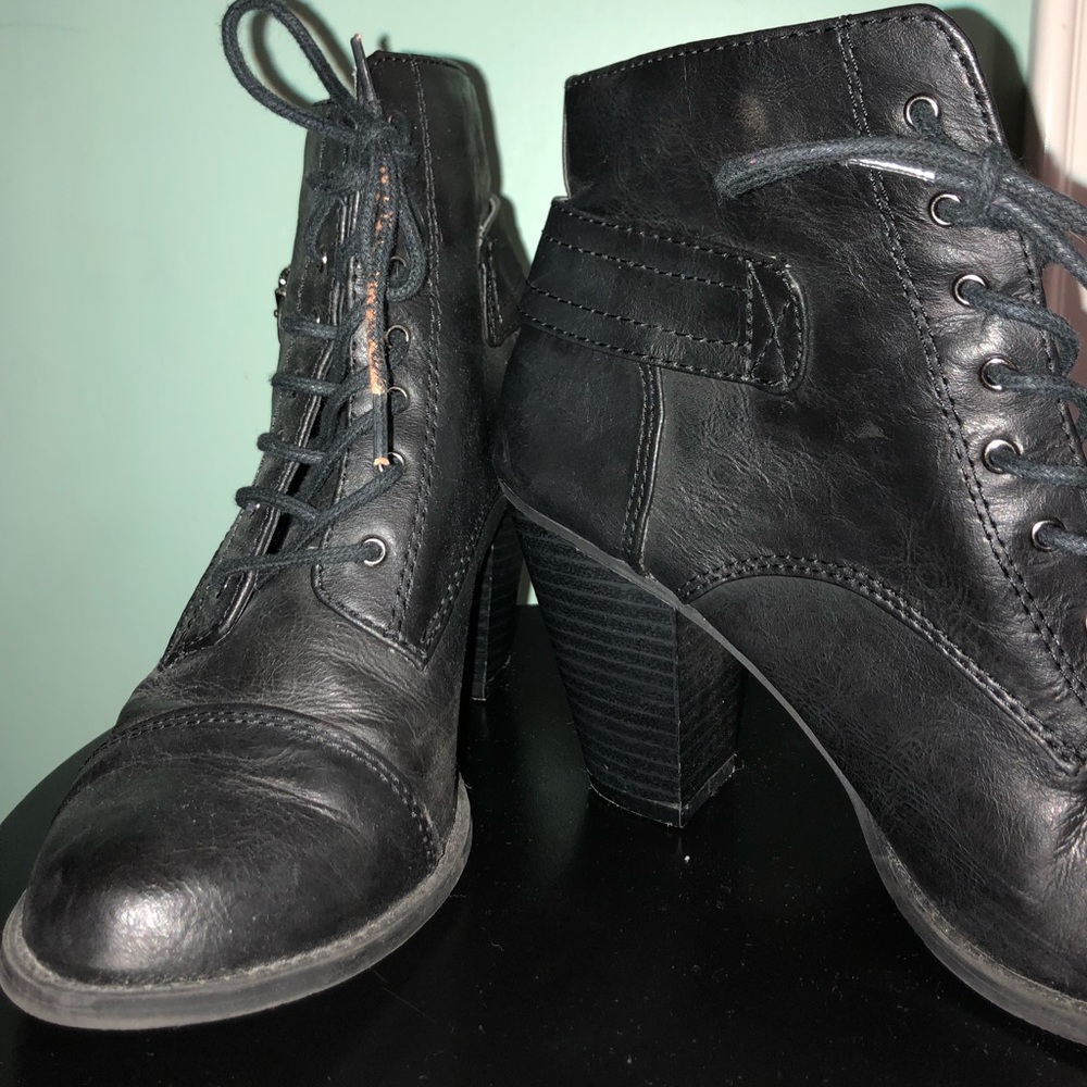 Black ankle booties